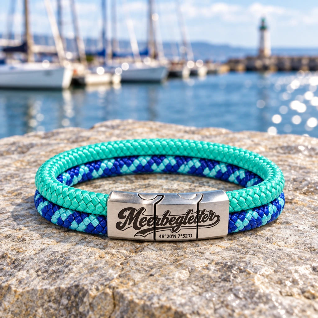 Meerbegleiter Festmacher – Wellenbrecher, maritimes Tau-Armband von SÜDLIS Manufaktur