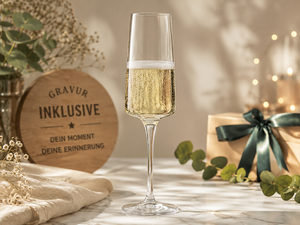Champagnergläser mit gratis Gravur